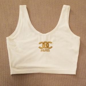 Chanel logo cropped tank